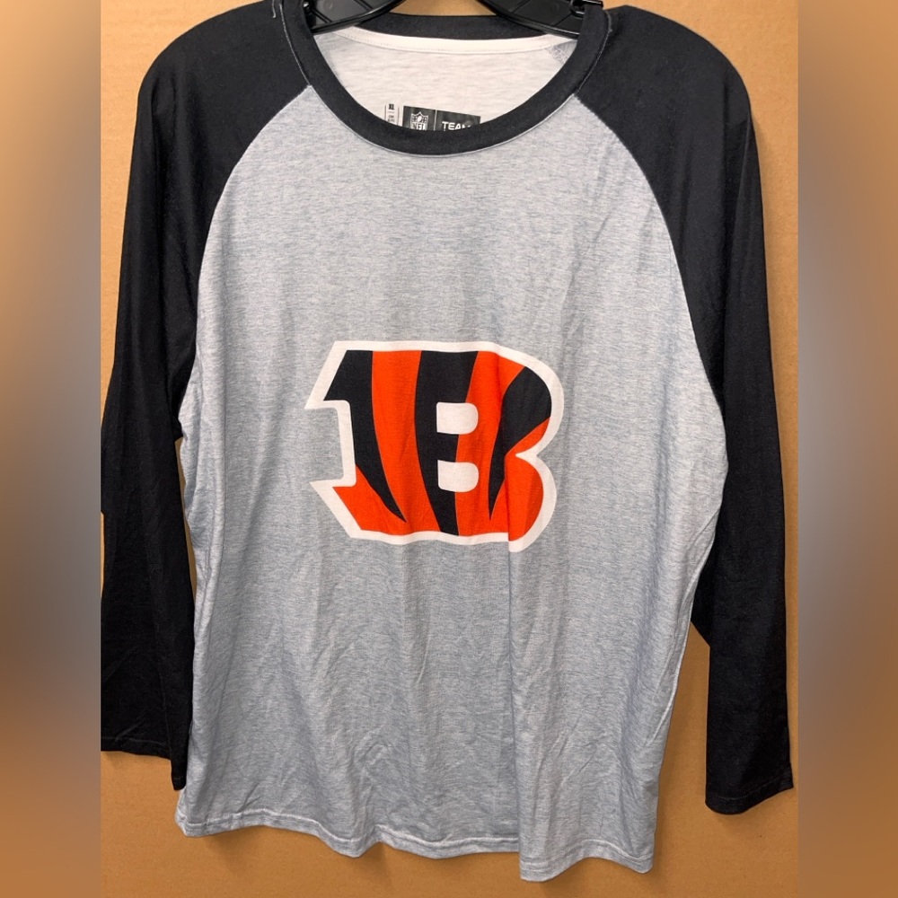 Mint Men’s Cincinnati Bengals T Shirt XL 3/4 Sleeves Gray Grest